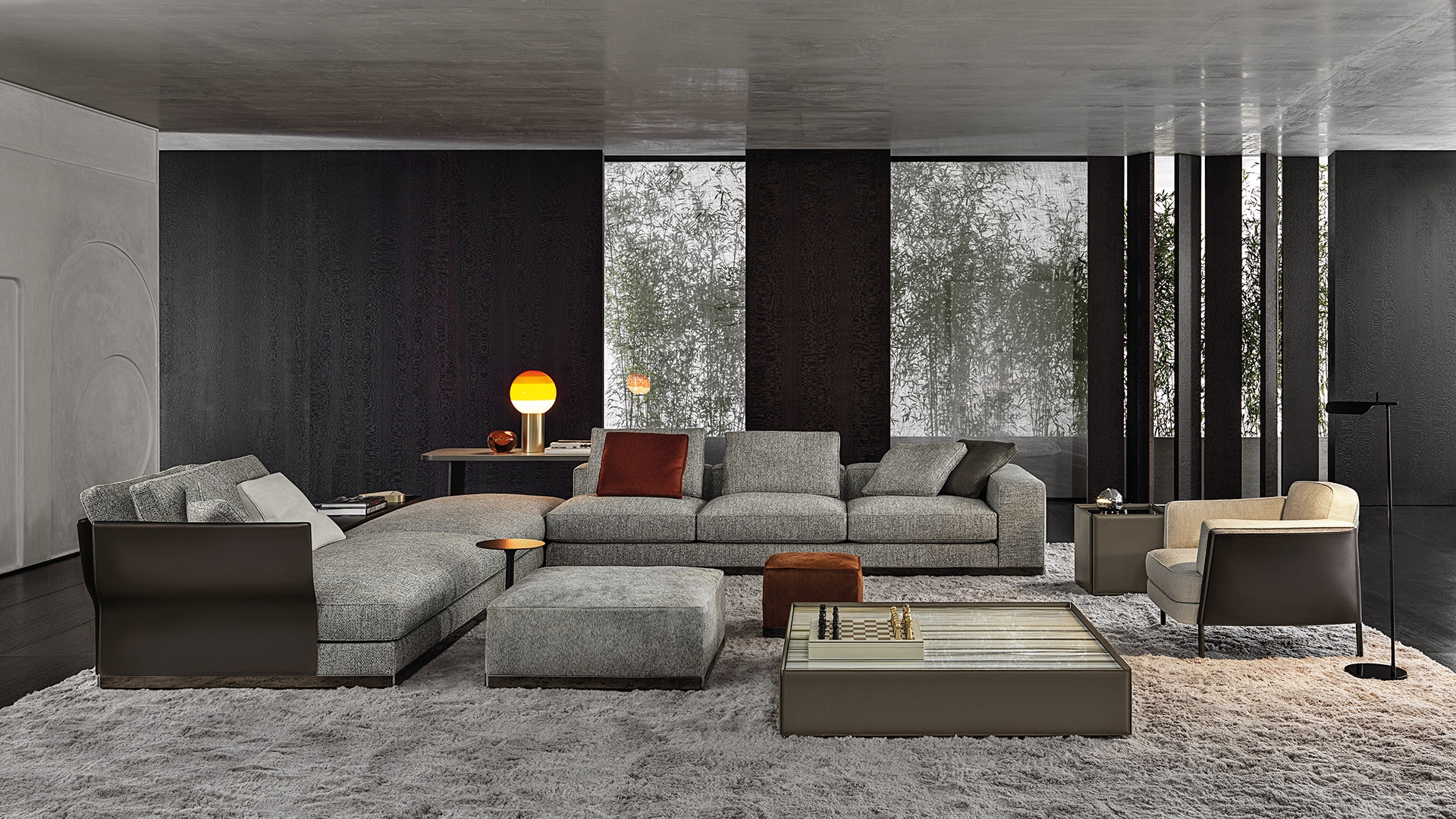The Art Direction of the collection is coordinated by Rodolfo Dordoni, who has also created two seating systems for 2019, Lawson and West (seen above)