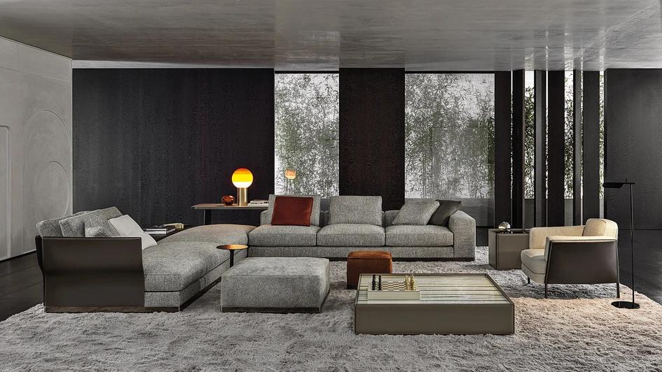 The Art Direction of the collection is coordinated by Rodolfo Dordoni, who has also created two seating systems for 2019, Lawson and West (seen above)