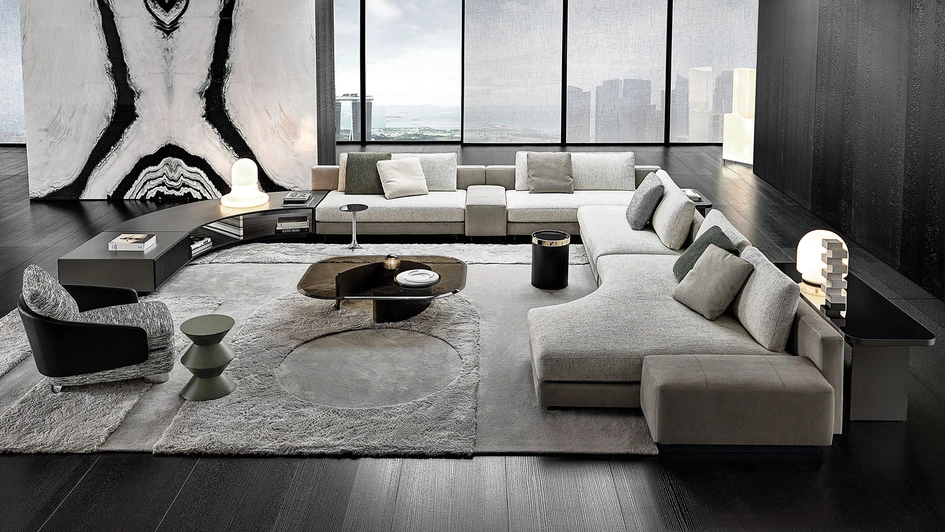 For Minotti’s 2019 indoor collection, French designer Christophe Delcourt has created Daniels – a modular seating system that represents an evolution of Minotti’s past creations, with an emphasis on curved and elliptical lines