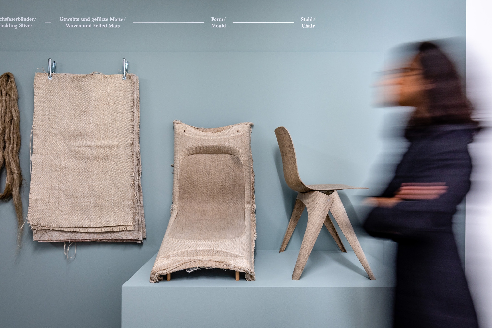 Installation view »Christien Meindertsma: Beyond the Surface« © Vitra Design Museum Photo: Bettina Matthiessen
