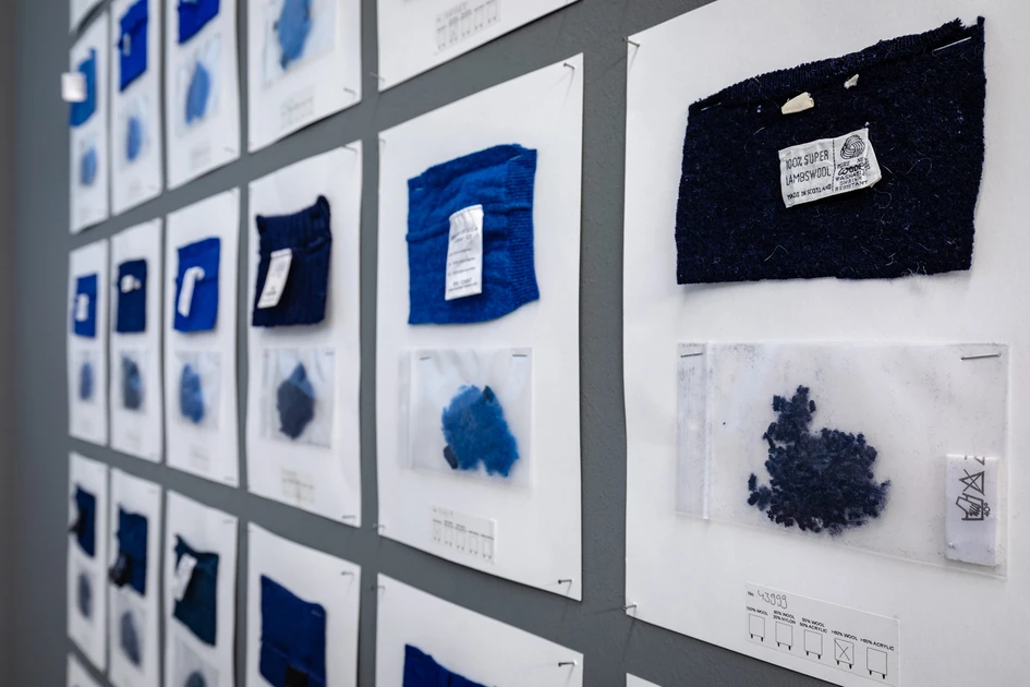 Installation view »Christien Meindertsma: Beyond the Surface« © Vitra Design Museum Photo: Bettina Matthiessen