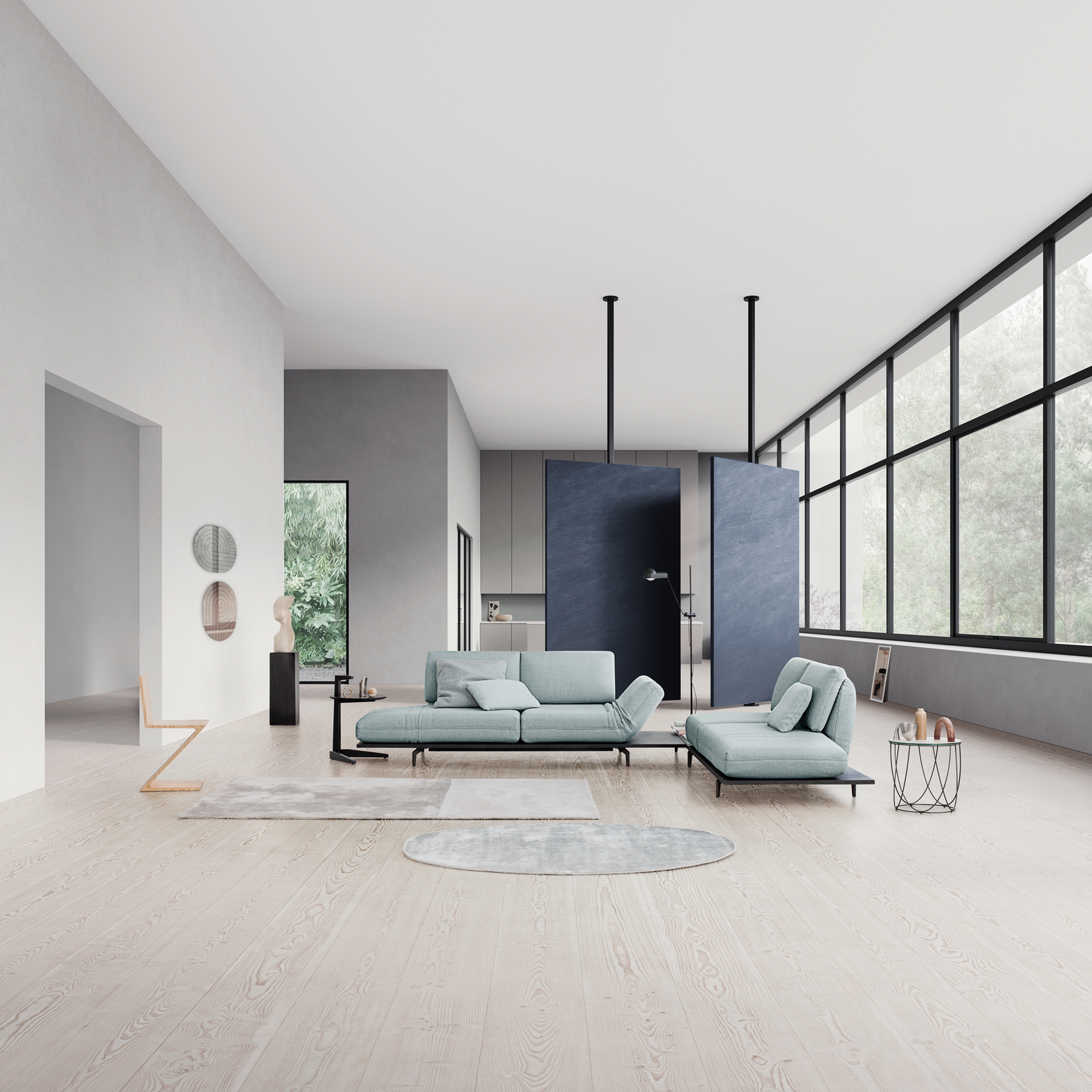 Rolf Benz Aura: the sofa range provides maximum flexibility and looks just as much at home in small rooms as it does in large spaces