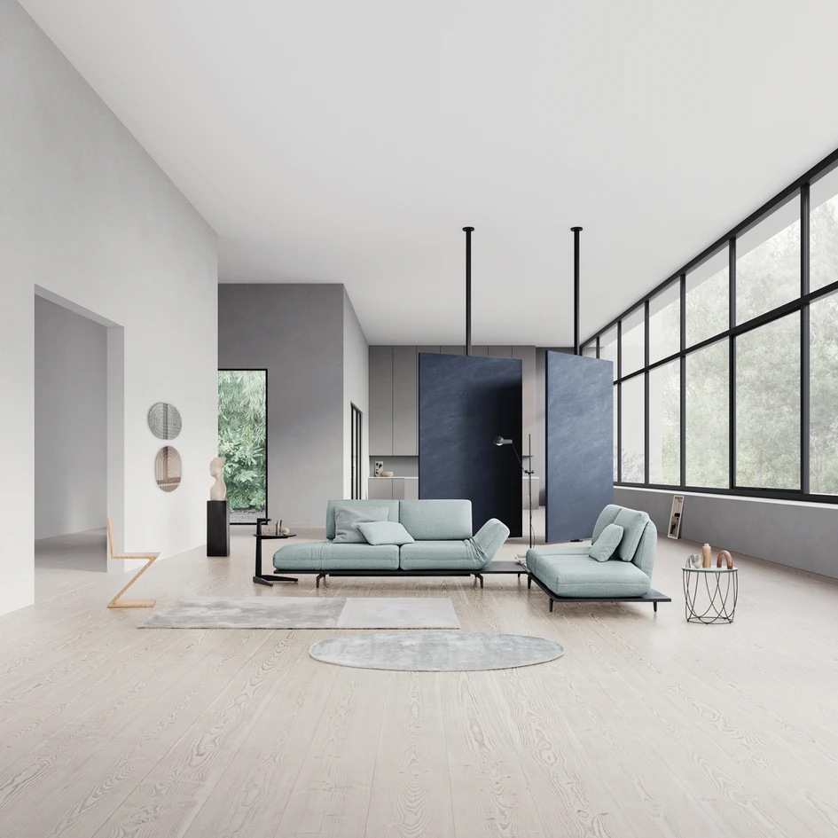 «Rolf Benz Aura»: Das Sofaprogramm bietet höchste Flexibilität und macht in kleinen wie grossen Räumen eine gute Figur