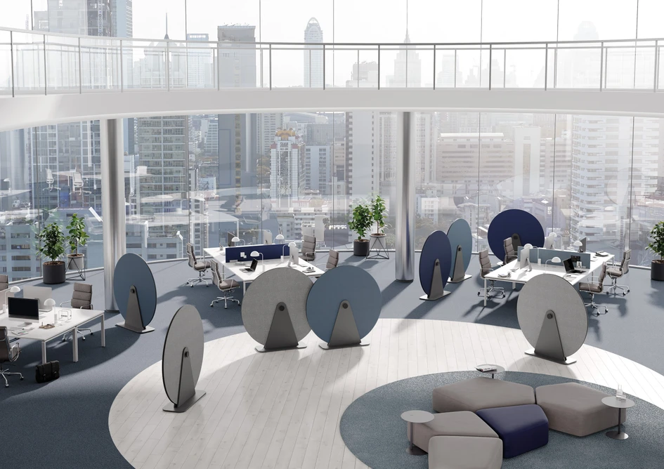 The combination of glass, hard flooring and high ceilings makes for a negative effect on acoustics. DISC ensures comfortable acoustic conditions in quieter places, such as the waiting areas