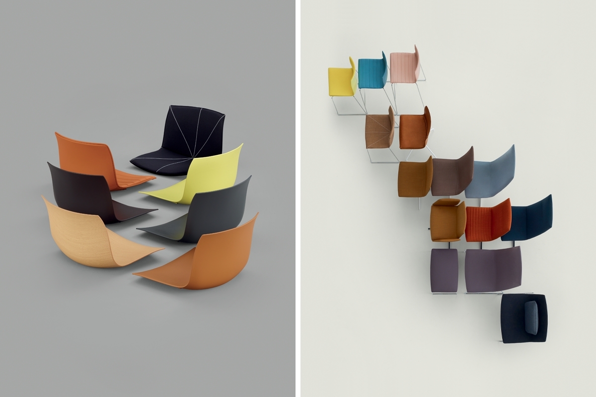  Catifa is infinitely versatile and is available in numerous configurations with a wide range of finishes, bases and accessories. Photos: top: Salva Lopez; above: Schelten & Abbenes