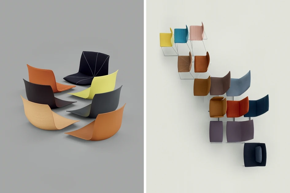 Catifa ist unendlich vielseitig und in zahlreichen Konfigurationen mit einer breiten Palette von Oberflächen, Gestellen und Zubehör erhältlich. Fotos: oben: Salva Lopez; unten: Schelten & Abbenes