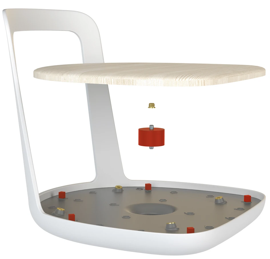 Die vierte Dimension. Neben der revolutionären Dondola 4D-Mechanik trägt die Entkoppelung von Sitz und Lehne als vierte Komponente zu einem dynamischeren Sitzverhalten bei, die den Rücken massiv entlastet