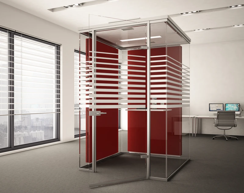 Ceilings, partitions and floors of the Cube can be executed with Cradle to Cradle® certified system products on demand, ensuring a pleasant room climate