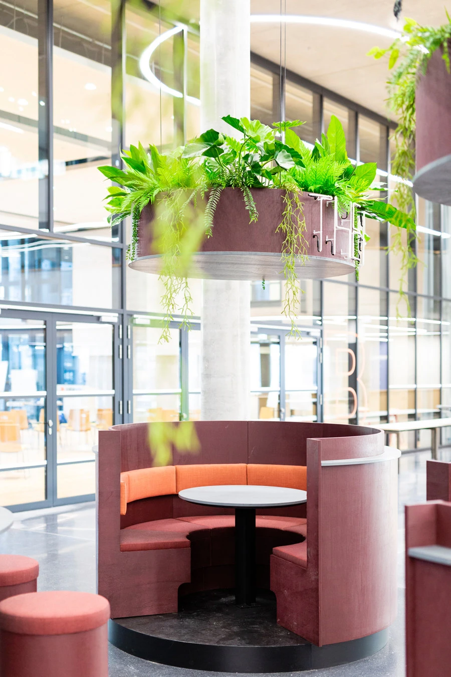 Zalando Headquarters in Berlin, designed by HENN and Kinzo Design Studio, shows the importance of designing human-scaled spaces within large new buildings. Photographer: © Sebastian Doerken