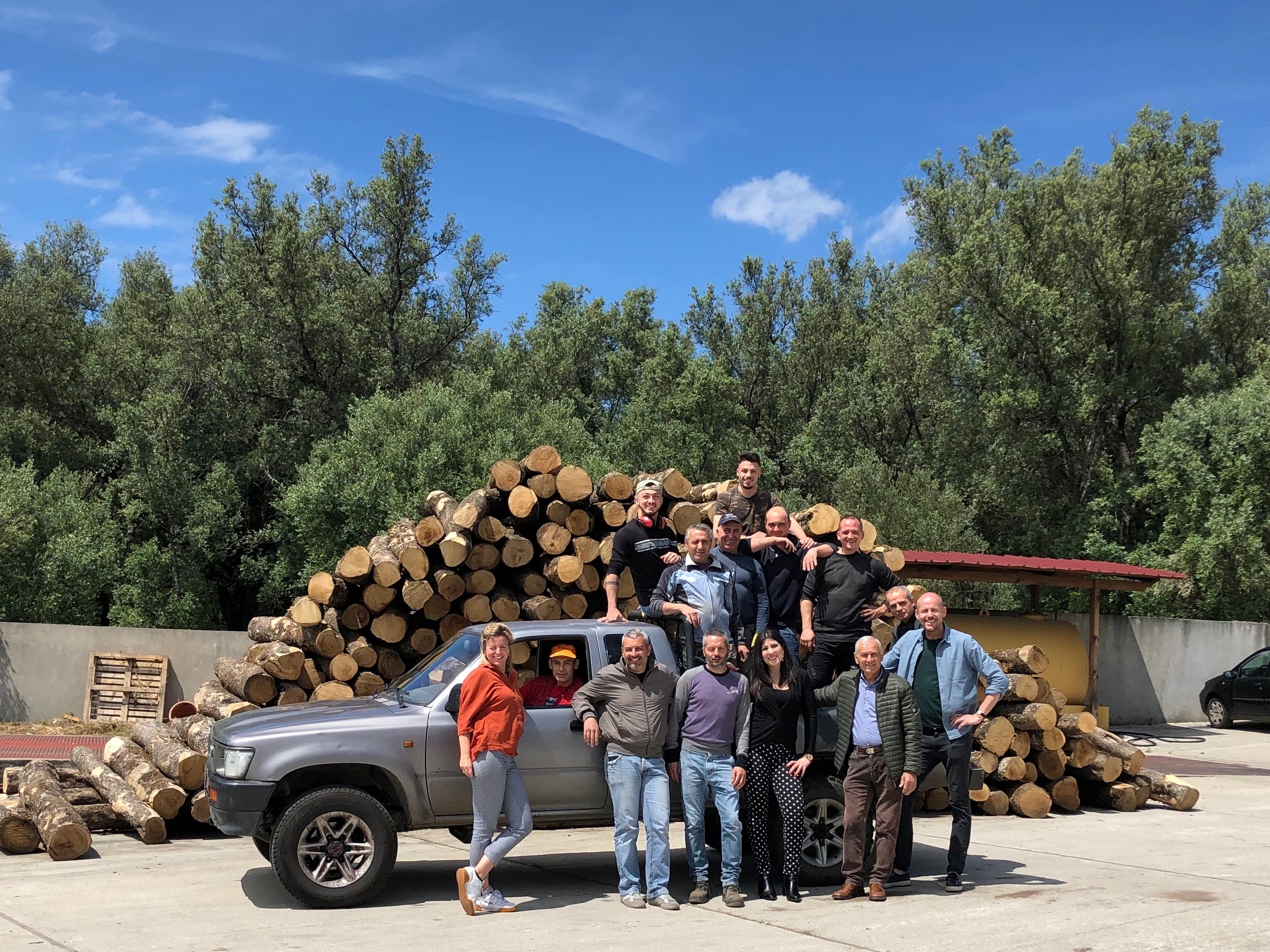 Team Wonderwall Studios working on the 'Going the extra mile: Olive Wood' in Calabria