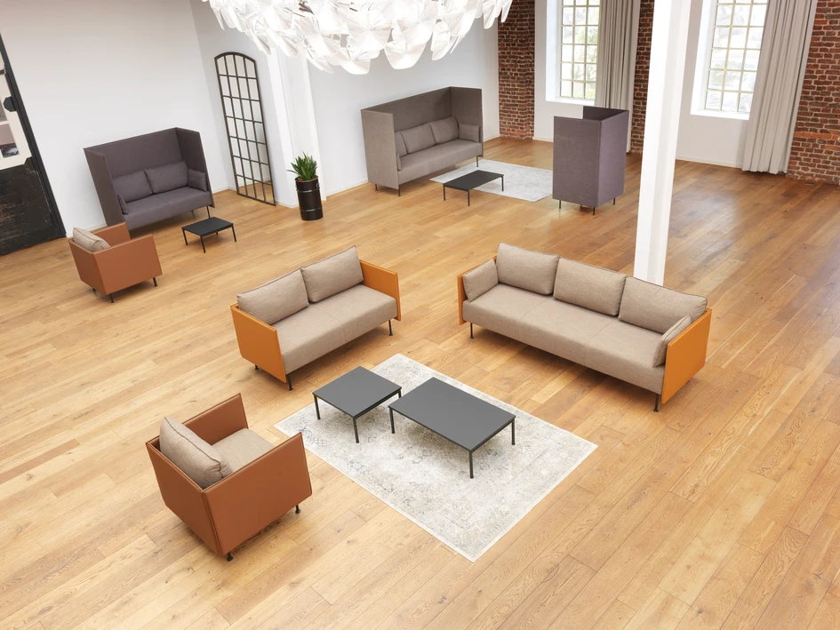 Designed by kaschkasch from Cologne, the Creva system is super-configurable, comprising such elements as tables, benches, stools, bar stools, armchairs, sofas and privacy screens