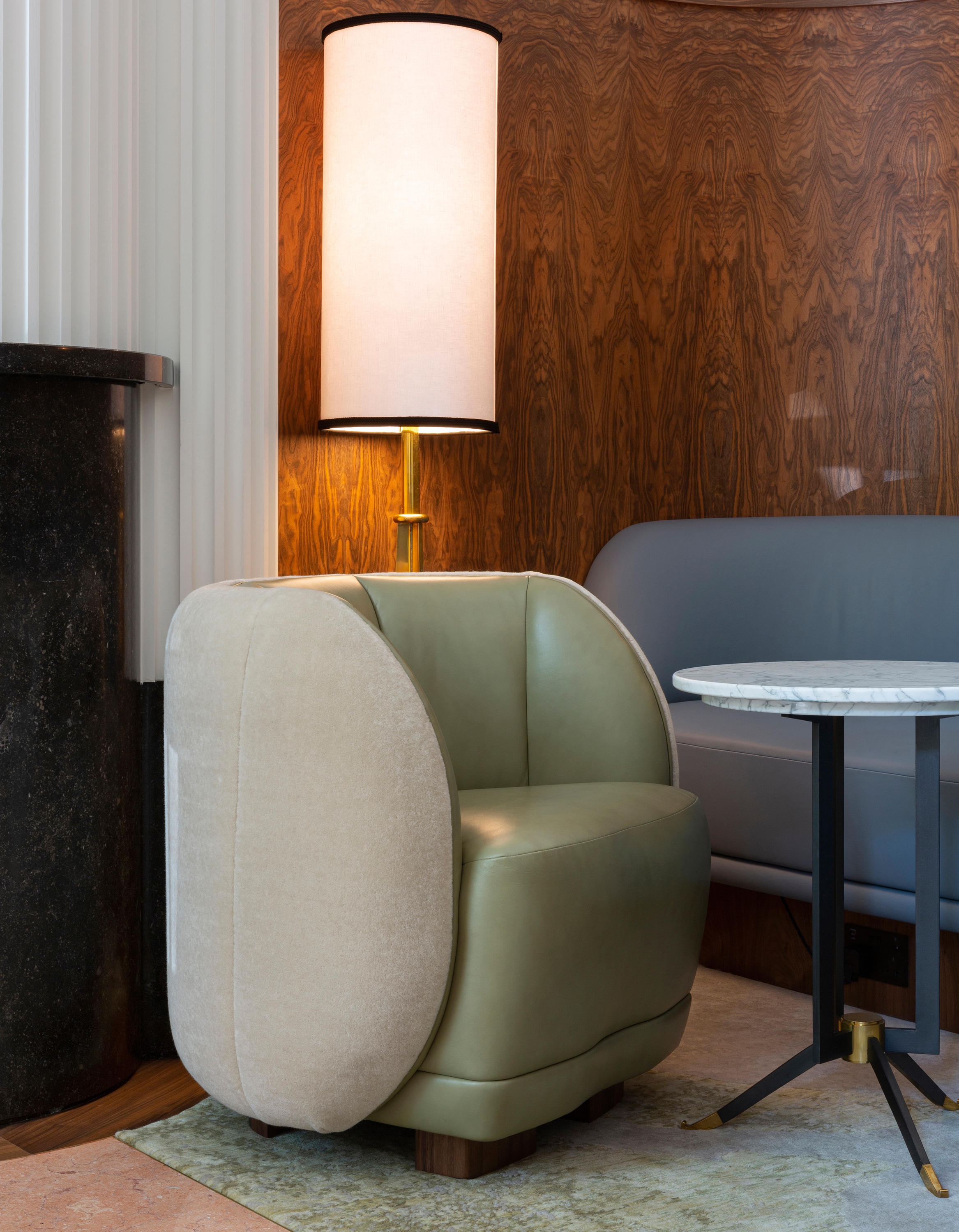 Bryan O'Sullivan Studio's Berkeley Bar and Terrace also contains The Snug, an intimate room with a mural by New York artist TM Davy, its own sound system and a call-for-service button, which can be used for more private occasions. Photos: James McMcDonald