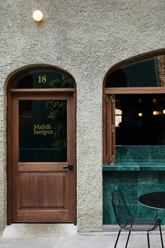 With Malt & Juniper's clever spatial arrangement over two floors and pared-back furnishings, Sans-Arc Studio have created a bar combining openness with intimacy. Photos: Brendan Homan