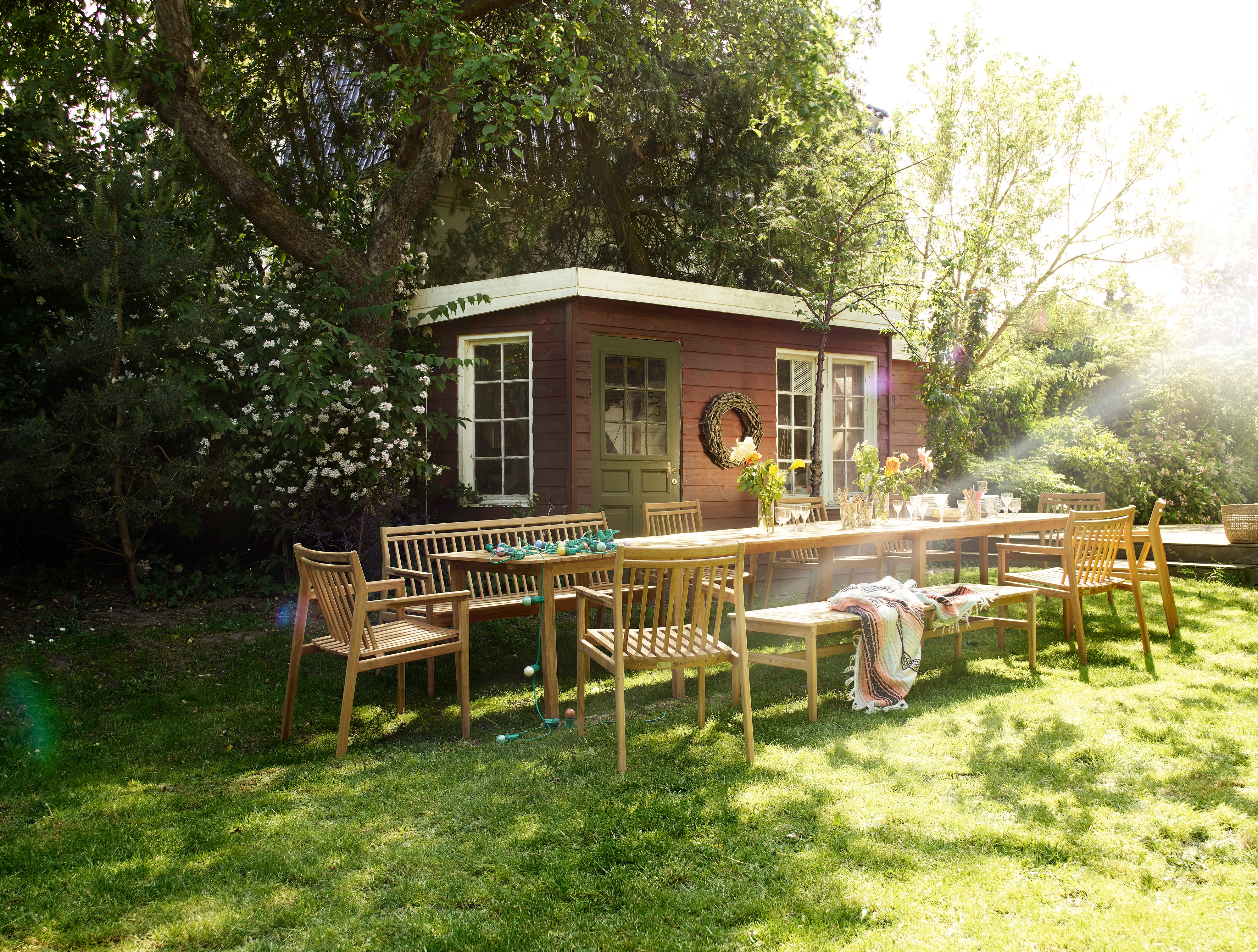 New compositions: Contemporary designs such as the softly cocooning L35 Gesja wing chair or the rational Sammen collection, the brand’s first outdoor range, also harness the mindfulness of past designs ensuring they meet the needs of today’s lifestyles