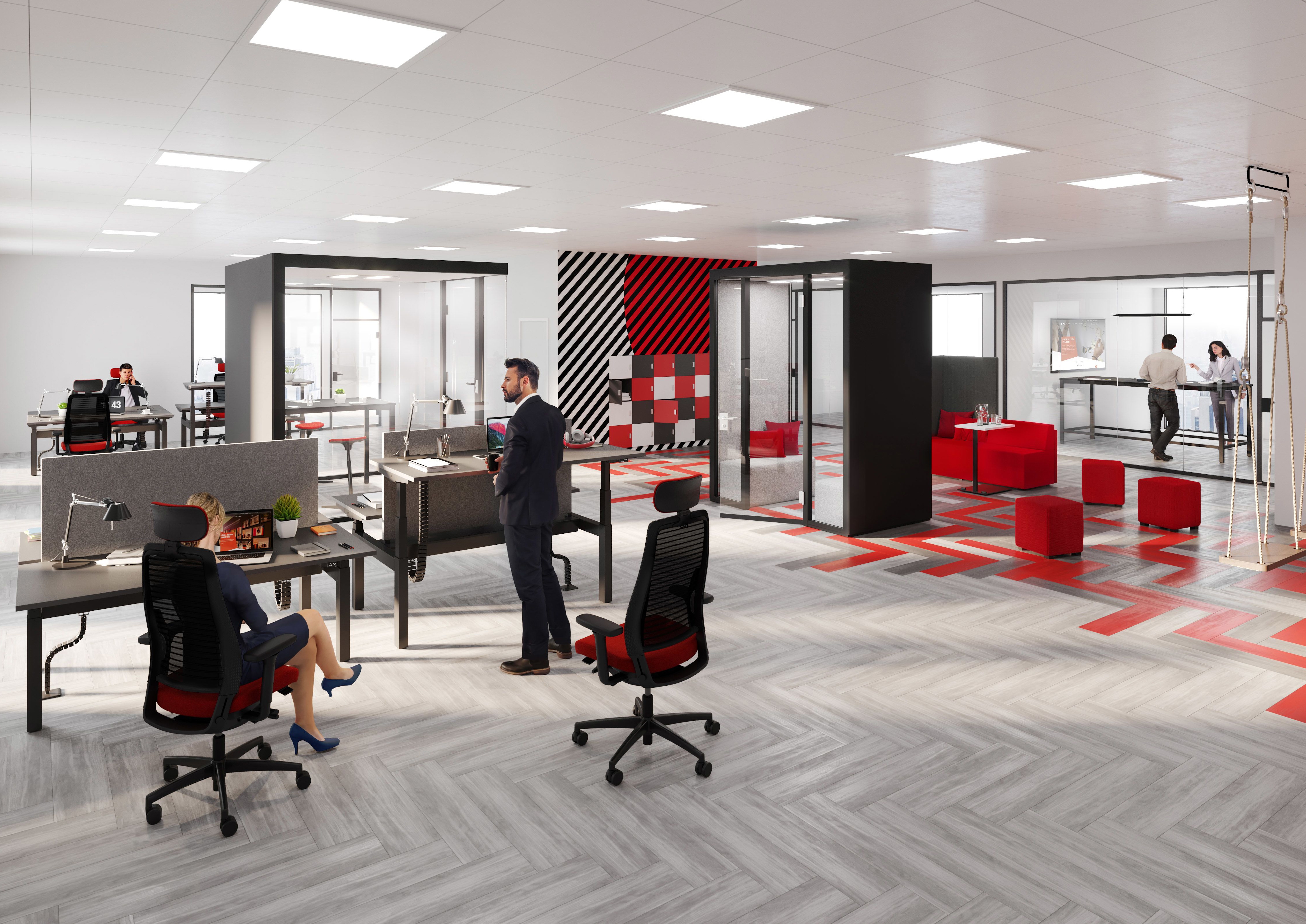 The OKAY.III’s VSP® synchronous mechanism promotes more dynamic, healthier sitting because if the sitting position is changed more often while working, blood circulation is stimulated and the spine is relieved 