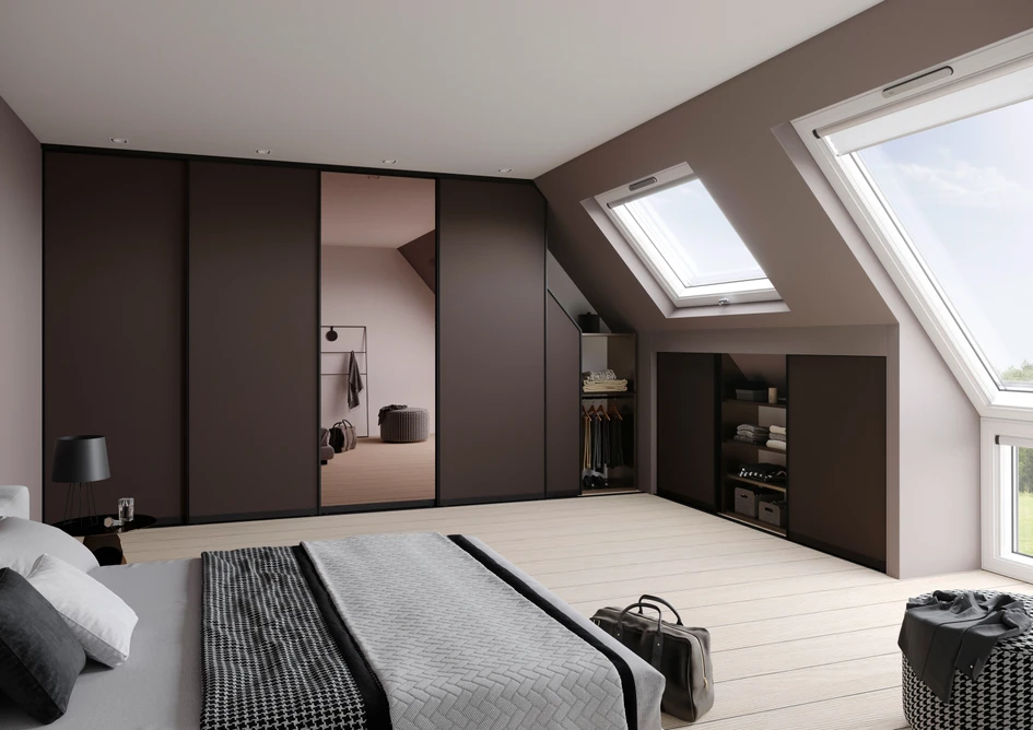 Custom-made products from raumplus transform alcoves and pitched ceilings into useful spaces and storage areas, meaning it’s goodbye to those nooks and crannies