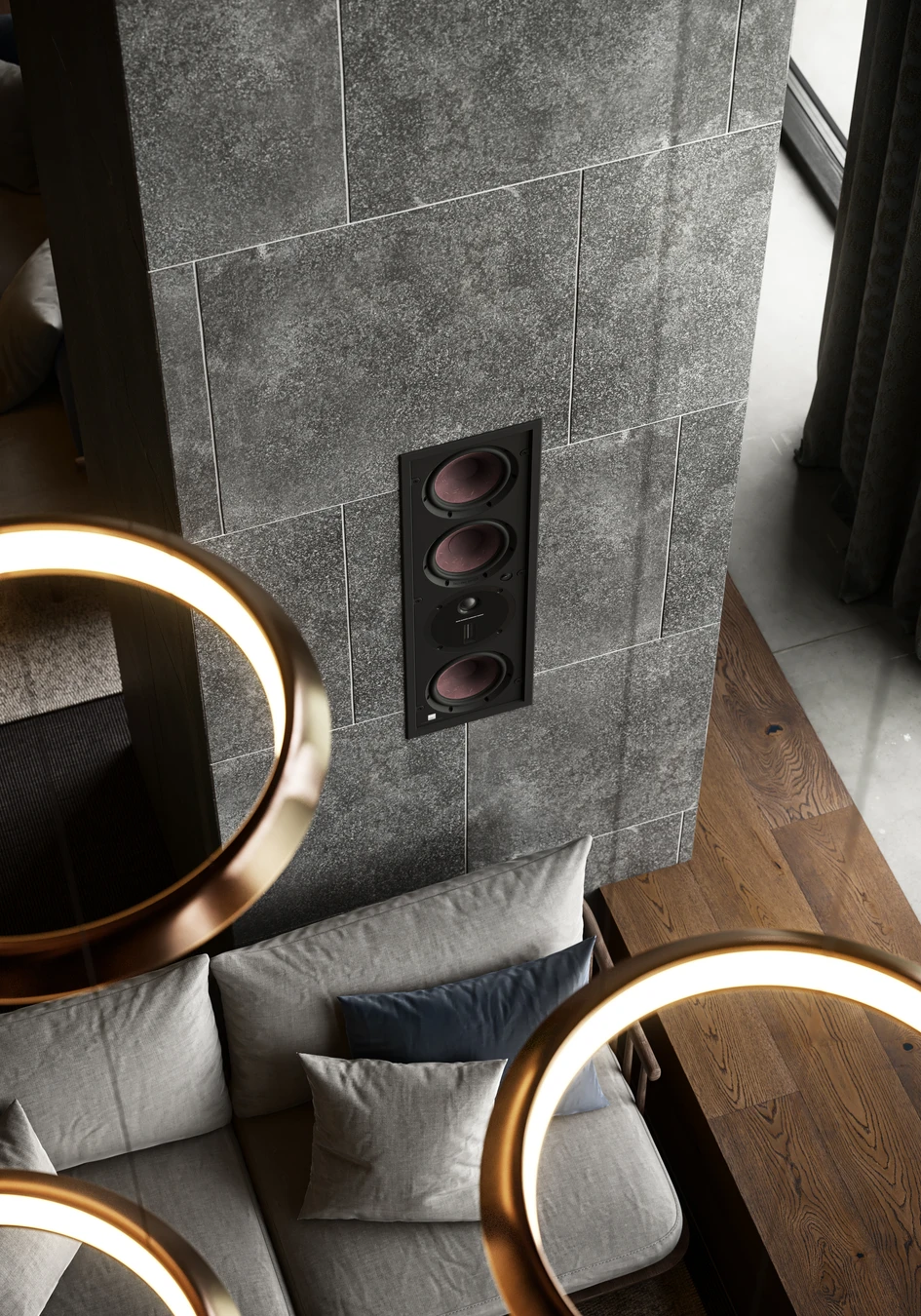Top and above: DALI’s wide-dispersion Custom Installation (CI) speakers distribute sound faithfully and evenly around large spaces 