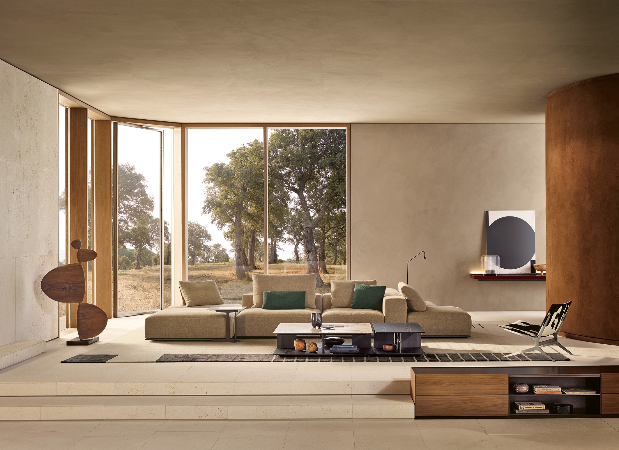 Jean-Marie Massaud’s flexible Westside sofa becomes the heart of the room