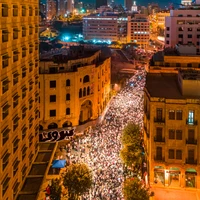 Road Leading to Riad El Soleh, Beiurt. Image © Rami Rizk