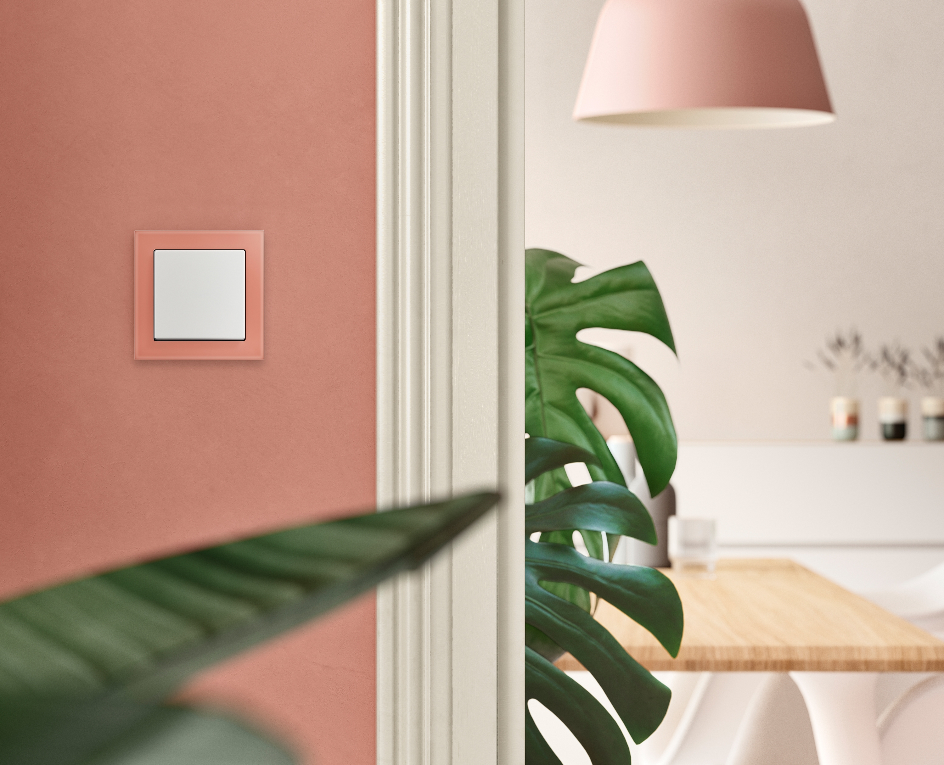The design of switches can be selected to match the interior: A wide range of colours and surfaces creates a cosy atmosphere and ensures that switches match their environments