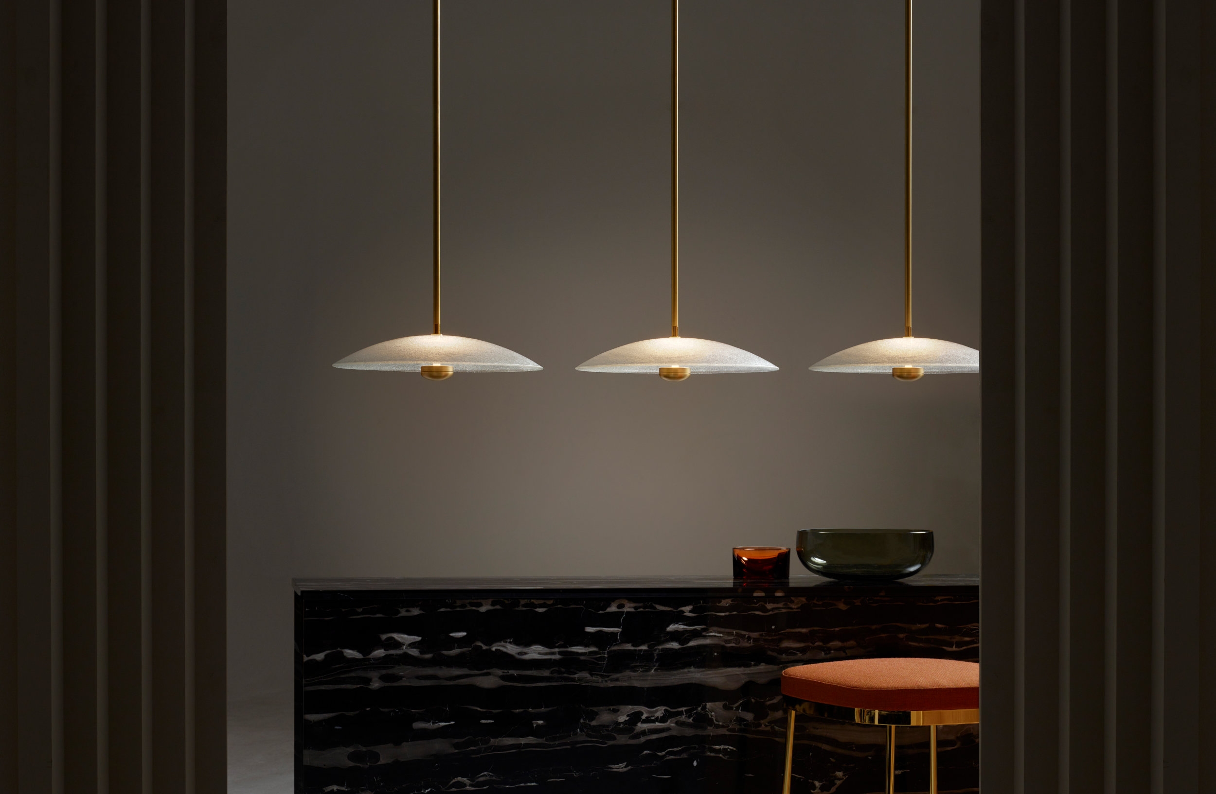 The domed shapes of the new Cielo collection are inspired by the diffusion of light through an architectural cupola
