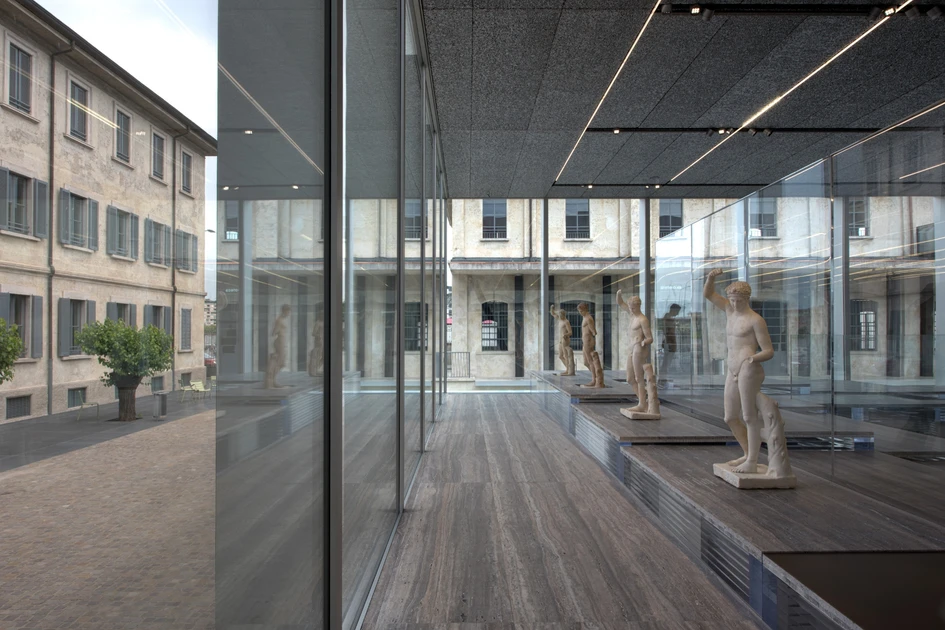 Basilica in Algiers (top). Photo: © Nadir Djama. Fondazione Prada in Milan (above). Photo: Lucas Goy