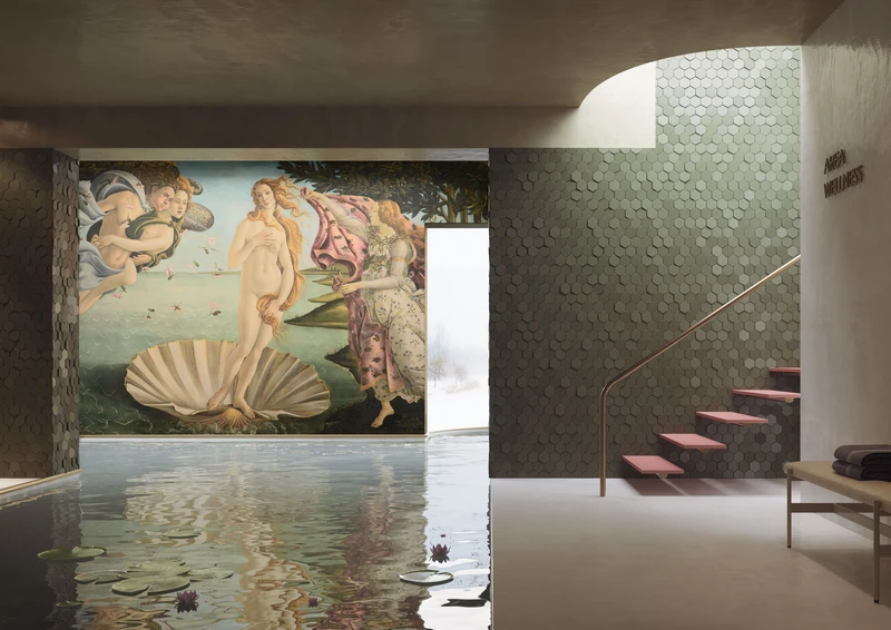 Iconic art is brought into the home with Leonardo da Vinci’s Annunciation (top) and Botticelli’s The Birth of Venus (above) from the Italian Masterpieces collection