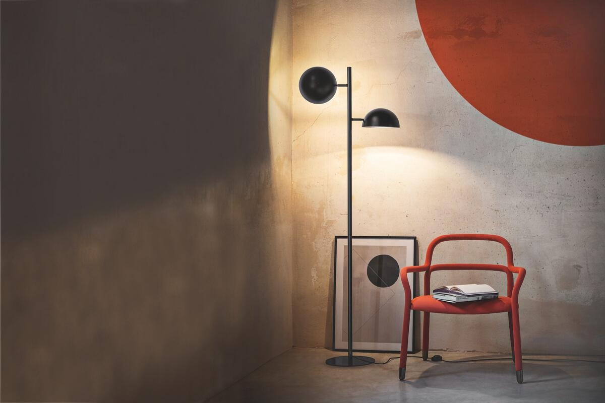 Charlotte floor lamp, Pippi armchair