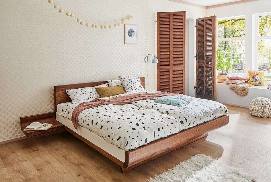 Premium: The new Moon bed frame comes in four kinds of premium solid wood and will be available from summer 2021
