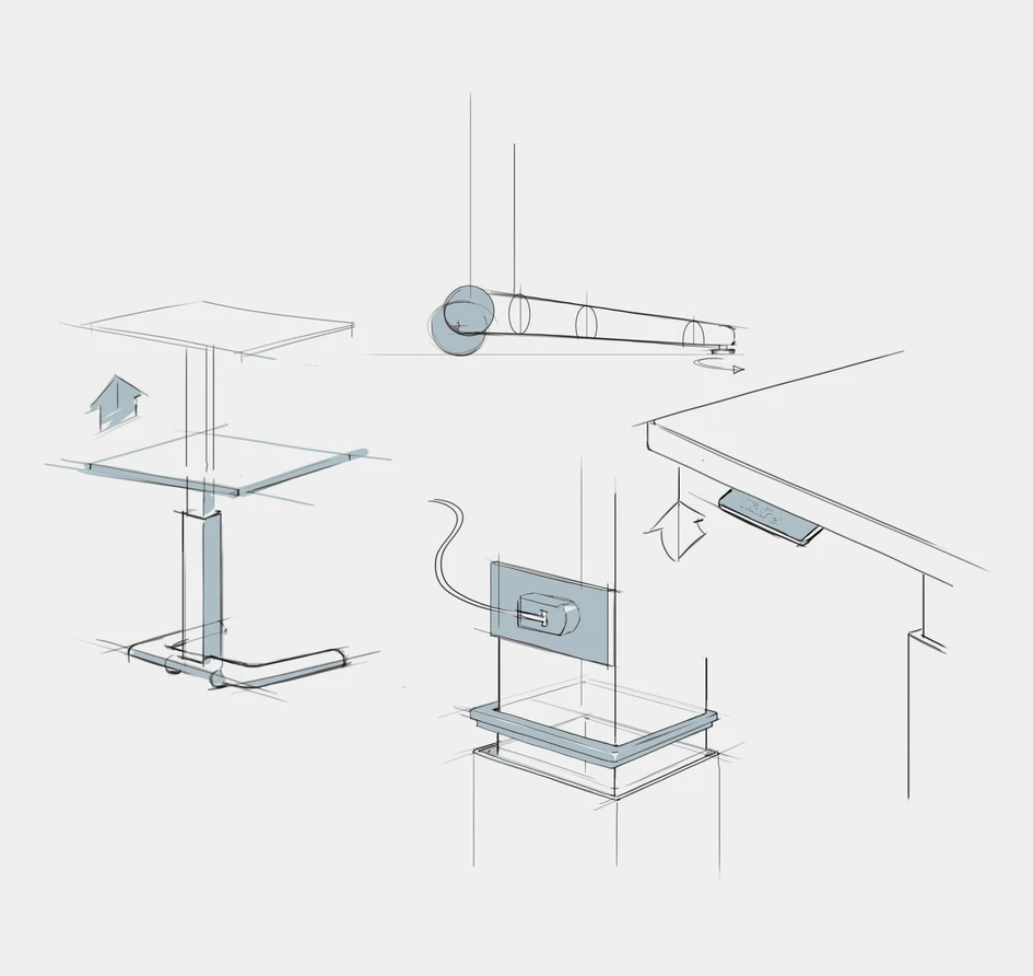 Follow tables and desks feature a pioneering height-adjusting counterbalance system that operates with ease, and doesn’t require outside power, making it a more sustainable system than most