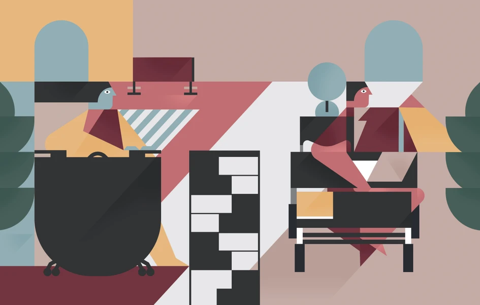 Mara has commissioned a conceptual illustration to represent the versatility of the multi-functional and space saving collections in different environments © Denny Saurio