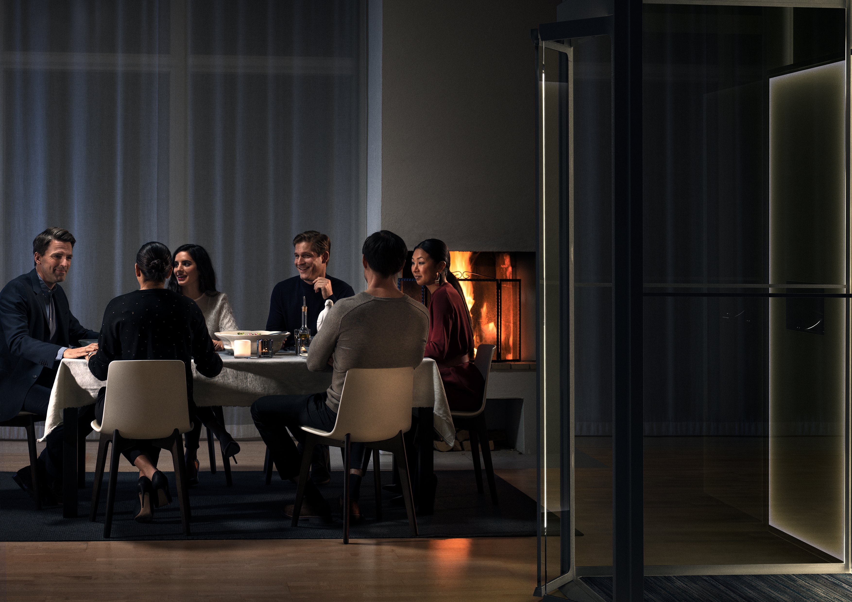 With a small footprint and simple installation, the Aritco HomeLift can be placed almost anywhere in the home. Whether that’s replacing unused storage or out in the open as an audacious centrepiece. Courtesy of Aritco. Photographer: Erik Undéhn