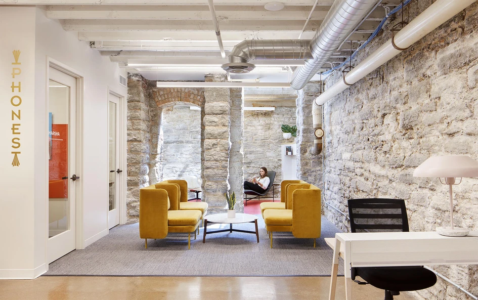 The Coven Co-working space for Women, designed by Studio BV, offers a bright, inclusive vision of an office as an analogue meeting hub. Photos: Corey Gaffer Photography