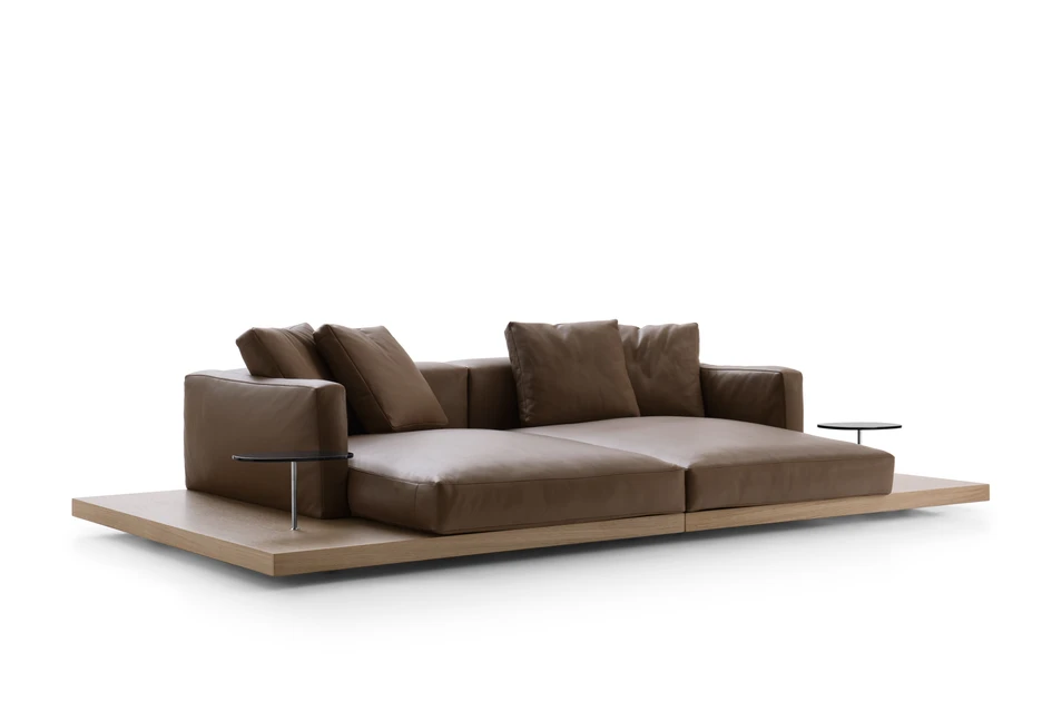 Furniture designs from the Dock sofa collection, designed by Piero Lissoni for B&B Italia