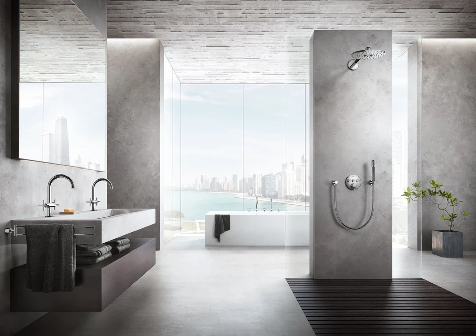Die Atrio-Kollektion ist die Antwort von GROHE auf die Klarheit und Einfachheit zeitgenössischer Architektur. Die Basis aller Elemente bildet die Eleganz und Vollkommenheit eines Kreises als geometrische Form