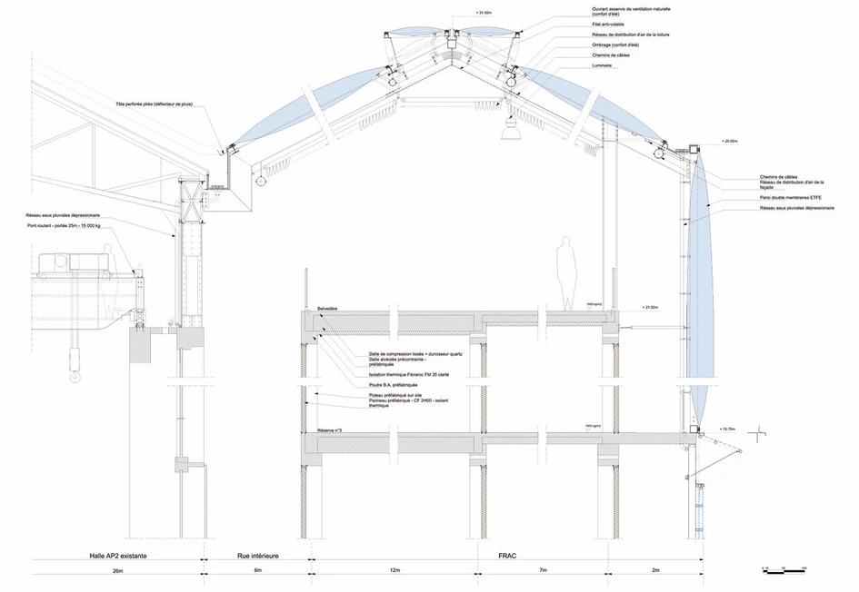 Multipurpose Theater / Lacaton & Vassal. Image: Courtesy of Philippe Ruault (top); FRAC Dunkerque / Lacaton & Vassal. Image: Courtesy of Lacaton & Vassal (bottom)