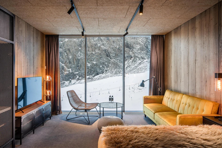 Levelstudio's Tenir Eco Hotel is built high up on columns with minimal foundations, further reinforcing its sculptural architecture in one of Kazakhstan's most dramatic national parks. Photos: Miras Ibraimov