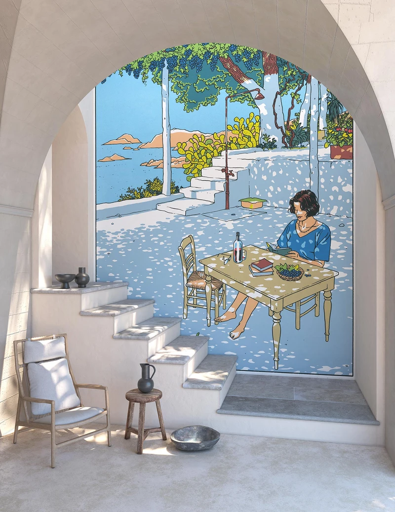 The vibrant, dramatic and sometimes erotic drawings of Italian comic artist Vittorio Giardino are the subject of Tecnografica’s new wallpaper collection