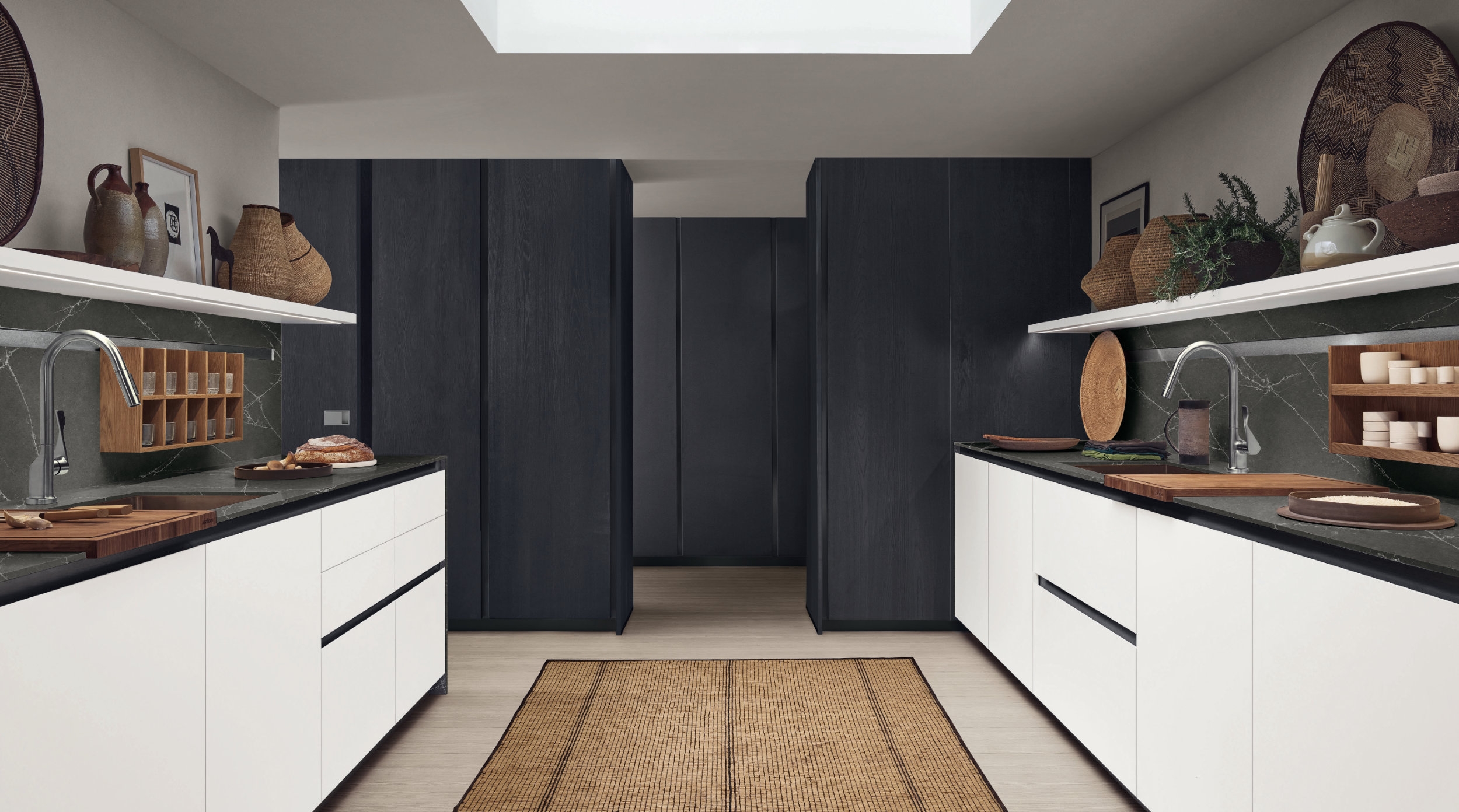 Thea enters the Arclinea Collection, a range of compatible kitchen modules in development since 2000. The new catalogue explores how it integrates with existing pieces and also into the wider interior