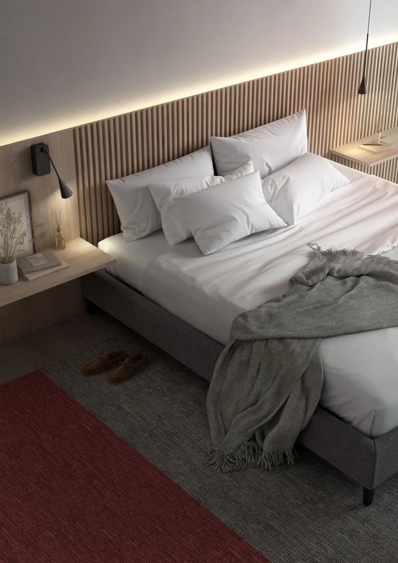 Essential, elegant and discreet, the Skybell Plus features a slim shade for intimate spaces and atmospheres