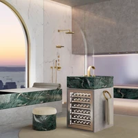 Beyond origin, time and space. The Metropolitan Bathroom sees itself as a mental and physical source of strength, which – in the triad of circular form, surfaces and zones of application – stages the ideal private retreat for relaxation