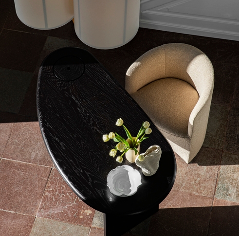 Designed by Fred Rigby Studio, its curvilinear profile is inspired by the pebbles of the designer’s childhood stamping ground, Dorset. The sweeping lines are a departure from MENU’s more linear silhouettes