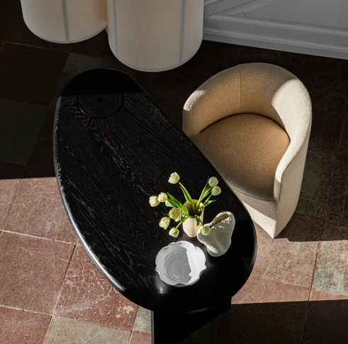 Designed by Fred Rigby Studio, its curvilinear profile is inspired by the pebbles of the designer’s childhood stamping ground, Dorset. The sweeping lines are a departure from MENU’s more linear silhouettes