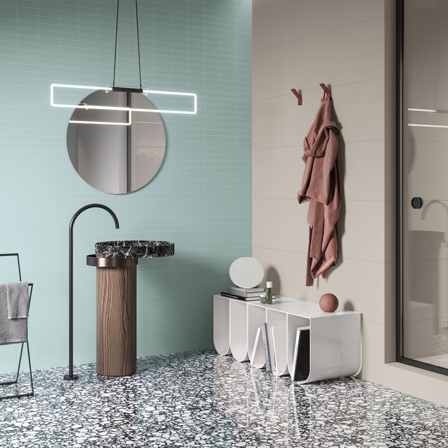 Erfahre mehr über die Geschichte Powder Room: Casalgrande Padana