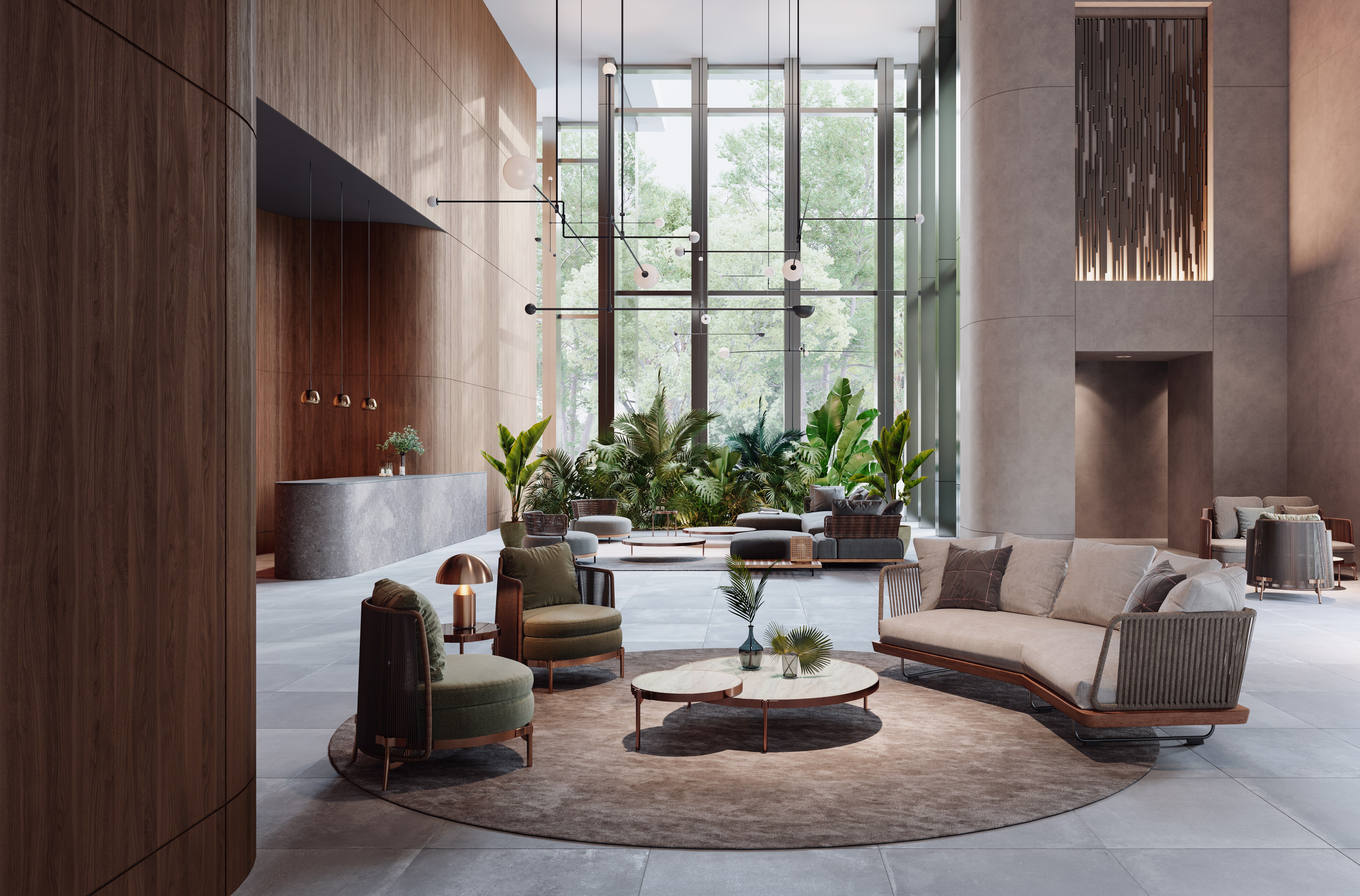 Here, 3M™ DI-NOC™ Architectural Finishes have transformed a reception space with new wall surfaces that evoke the texture, warmth and colour of natural wood
