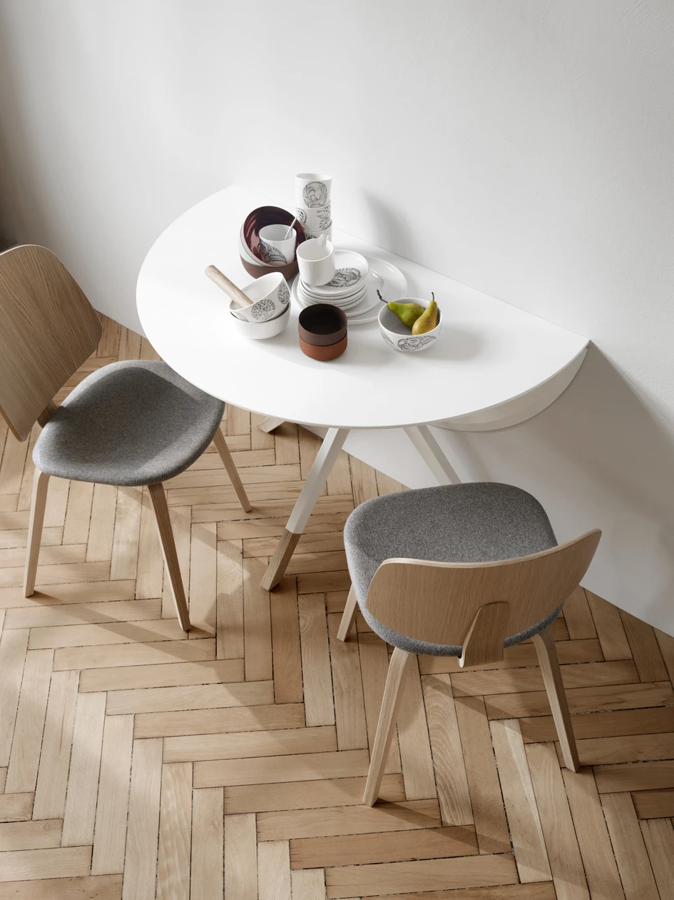 The Billund table offer multiple functions with a small footprint