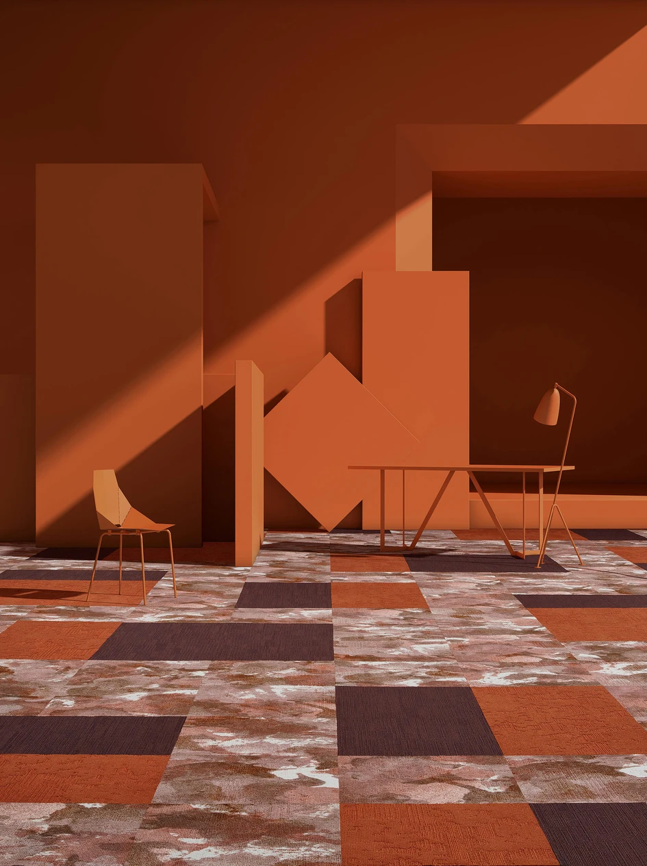 Fluid& carpet tiles by Modulyss