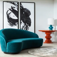 The Ignacio sofa is a classic piece in the curvilinear collection and comes with a symmetrically arched profile or a less regular silhouette which swoops lower at one side across the back