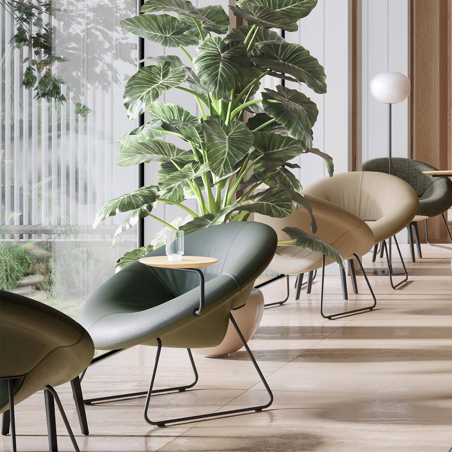 Lire l’histoire This armchair by Leolux LX brings a smile to the room