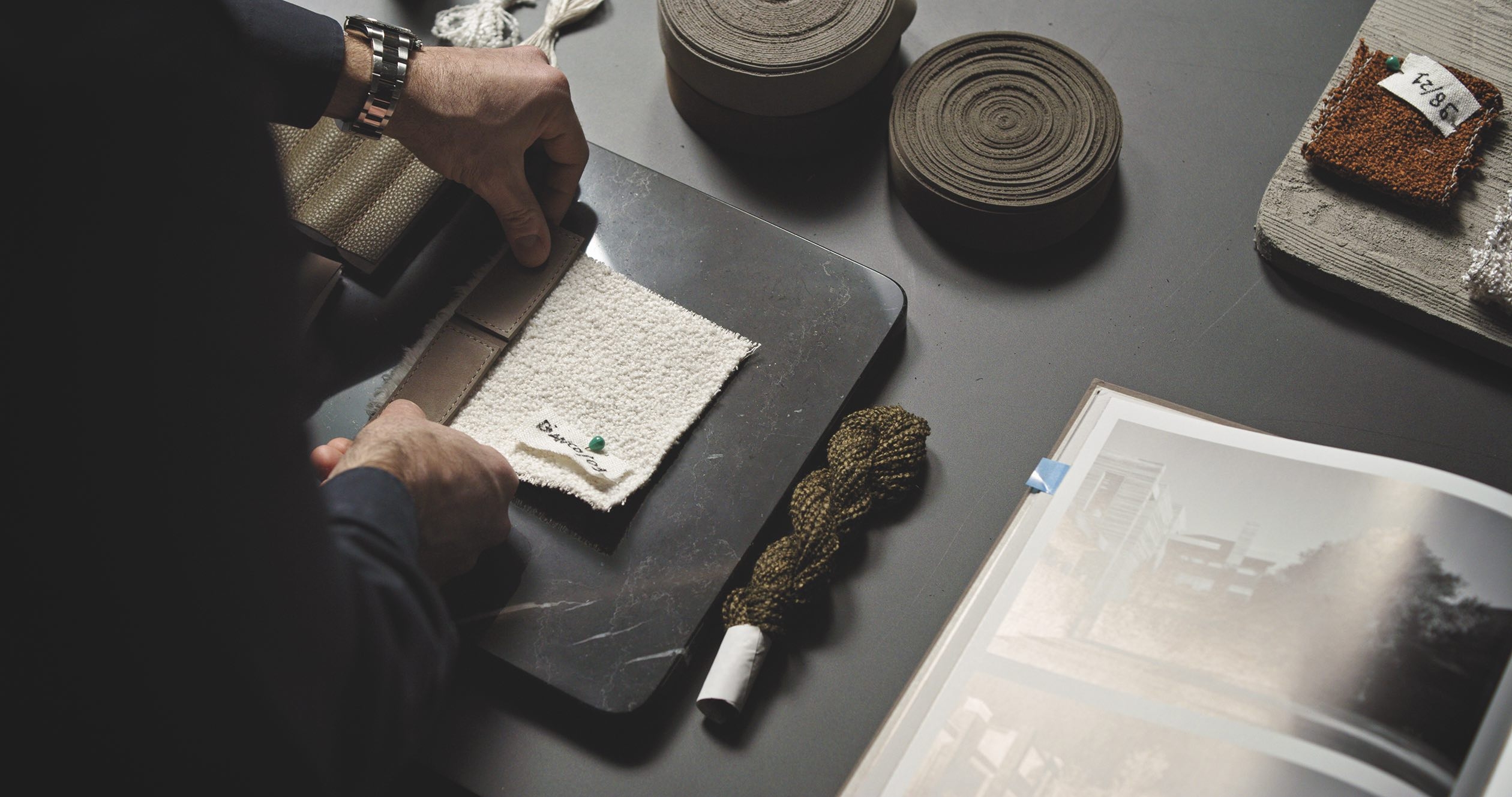 Minotti’s indoor and outdoor textiles are designed by its creative department, Minotti Studio